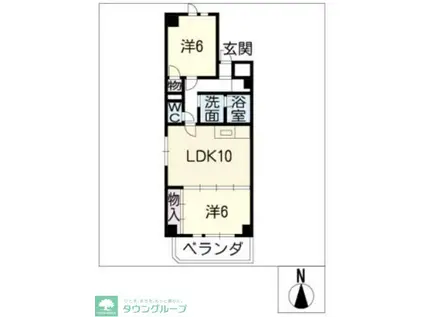 サングランメール(2LDK/3階)の間取り写真