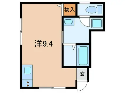 プリッ2御崎(ワンルーム/1階)の間取り写真