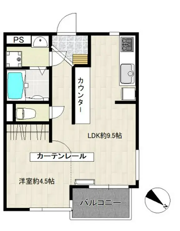 杉の木マンション 1階階 間取り