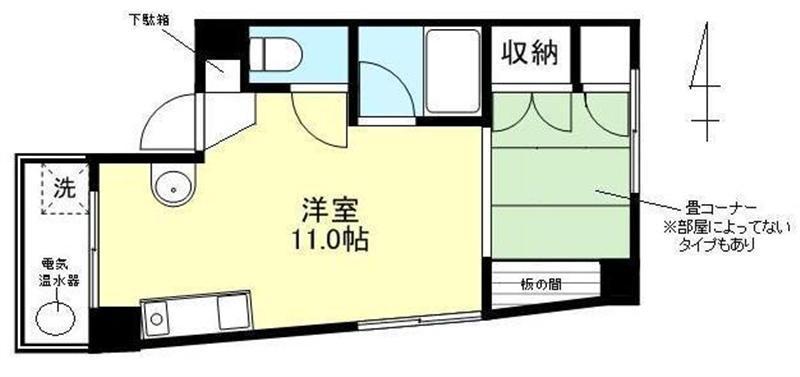 コーポアラビカ(ワンルーム/3階)の間取り写真