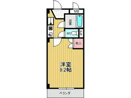 エスペランサ豊明(1K/2階)の間取り写真