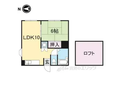 CITY PALACE21 郡山九条 パート1(1LDK/1階)の間取り写真