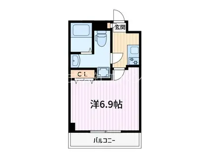 アルファコート蕨7(1K/4階)の間取り写真