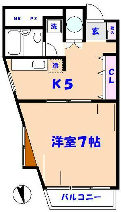 市川サンハイツ 9階階 間取り