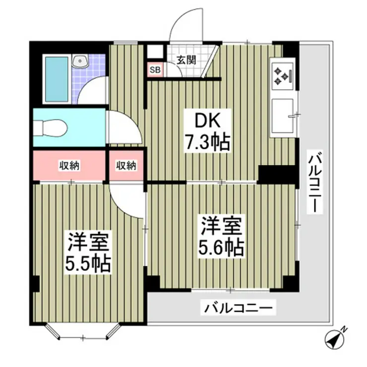 サンフィットS・K 2階階 間取り