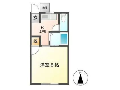 プラザイン21(1K/3階)の間取り写真