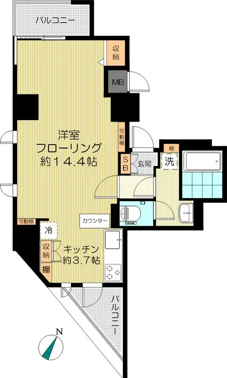 グランベル西早稲田ラフィーネ 7階階 間取り