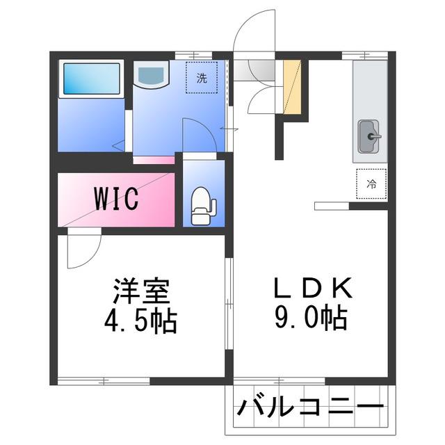 タウンハイツ葵(1LDK/2階)の間取り写真