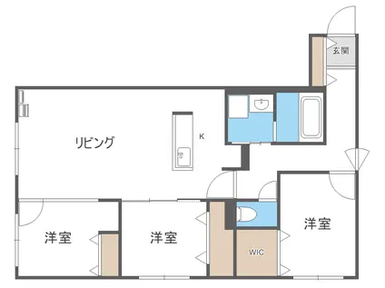 SILENT HILLS(3LDK/1階)の間取り写真