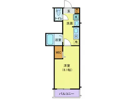 ラフィーネ二俣川(1K/2階)の間取り写真