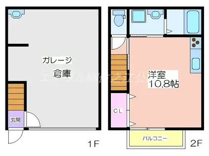 GAZZELE STYLE 西住之江(ワンルーム/1階)の間取り写真