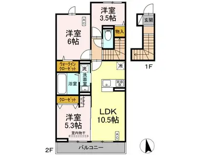 センチュリーハイムすみよし台 VI(3LDK/2階)の間取り写真