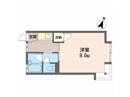 パレスエヴァ八乙女(ワンルーム/2階)の間取り写真