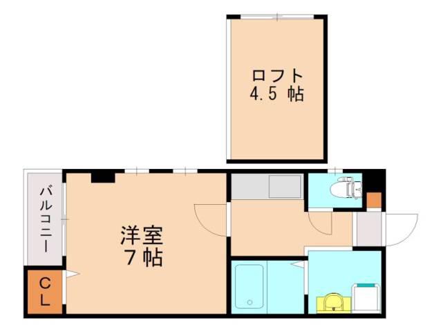 イル・グラッツィア高宮I(1K/3階)の間取り写真