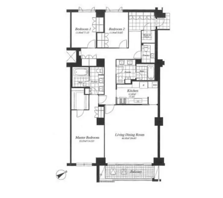 麻布第一マンションズ 2階階 間取り