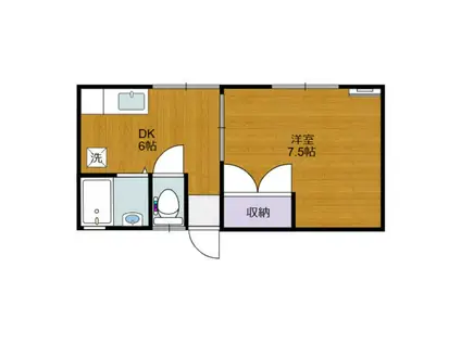 バッカナ-レI(1DK/1階)の間取り写真