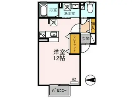 ザウバーヴィント II(ワンルーム/1階)の間取り写真