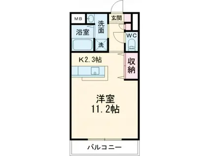 HYDE PARK(1K/1階)の間取り写真