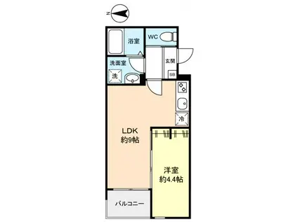GRADUS八千代中央II(1LDK/2階)の間取り写真