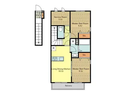 都の森II(2SLDK/2階)の間取り写真