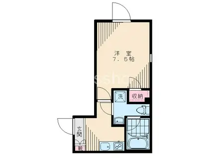 REAF西荻北(1K/1階)の間取り写真