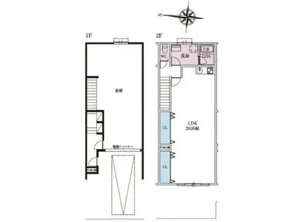 ワーキングベース伊丹ウエスト(ワンルーム/1階)の間取り写真