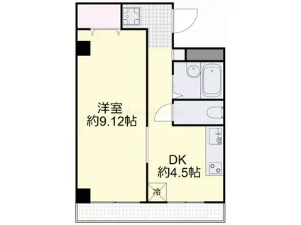 プラーナ富町(1DK/5階)の間取り写真