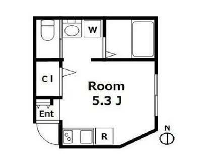 アイ中野(ワンルーム/1階)の間取り写真