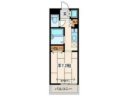 グランデ川崎(ワンルーム/3階)の間取り写真