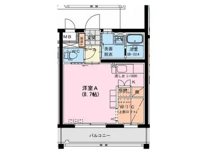 コンフォート船塚(ワンルーム/3階)の間取り写真