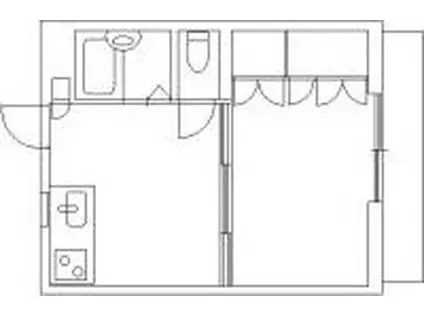 アルディア調布(1DK/1階)の間取り写真