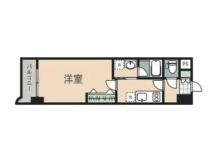 ロイヤルシーサイドテラス(1K/8階)の間取り写真