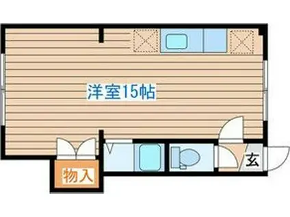 10ハイツ(ワンルーム/2階)の間取り写真