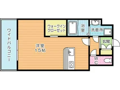 ウィークス・ステラ(ワンルーム/4階)の間取り写真