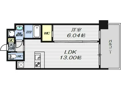 プレジオ梅田(1LDK/7階)の間取り写真