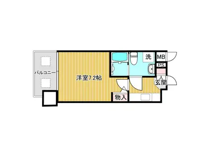 TOYOTOMI STAY PREMIUM難波桜川I(1K/6階)の間取り写真