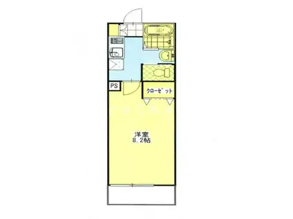 アファブルときわ台II(1K/3階)の間取り写真