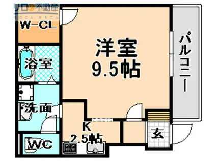 フォンテ(1K/1階)の間取り写真