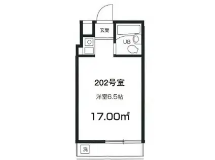 久々宇ビル(ワンルーム/2階)の間取り写真