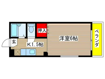 YSハウス(1K/2階)の間取り写真