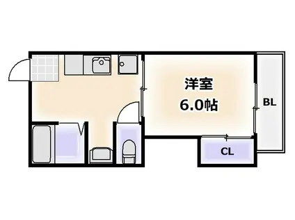 昭和ハイツ(1K/3階)の間取り写真