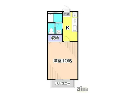 パナハピネス(1K/2階)の間取り写真