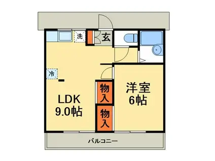 石井ハイツ(1LDK/2階)の間取り写真