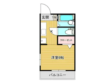 ヴェルドミール(1K/2階)の間取り写真