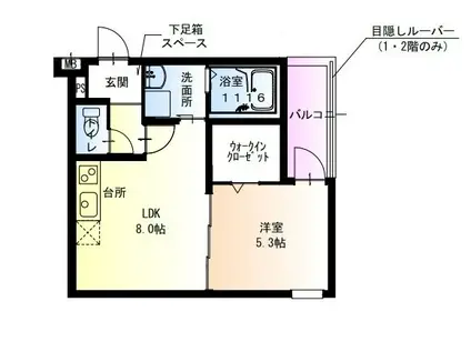 フジパレス新伊丹2番館(1LDK/3階)の間取り写真