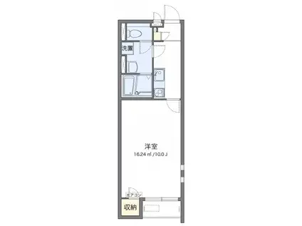 クレイノもみじIV(1K/2階)の間取り写真