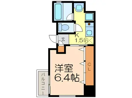 SHARME FUJIMI(1K/2階)の間取り写真