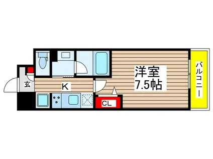 ラグゼナ八千代台(1K/3階)の間取り写真