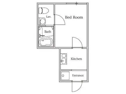 ソフィアエヌ湘南平塚(1K/2階)の間取り写真