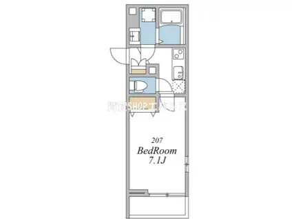 ウインドテラス津田沼II(1K/2階)の間取り写真